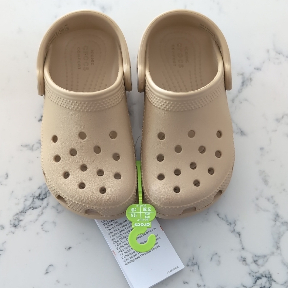 CROCS Kids Beige Clogs